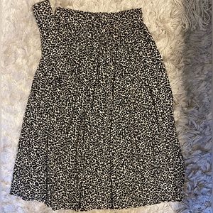 Sezane Midi Leopard Print Skirt